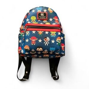 Loungefly DC Comics Justice League Chibi Print Mini Backpack